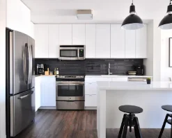 A kitchen in a rented flat